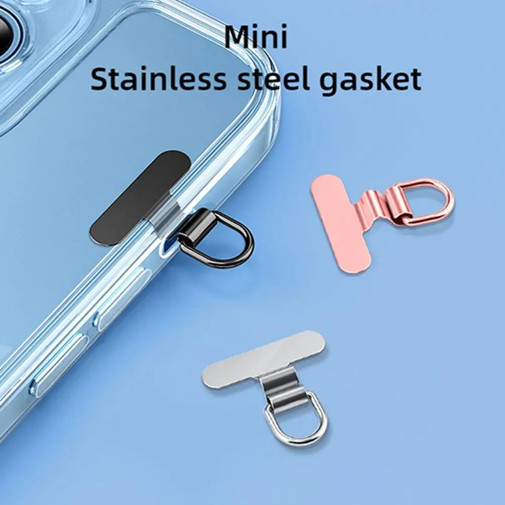 1 Pc Detachable Stainless Steel Mobile Phone Lanyard Card Patch Anti-lost Strong Phone Strap Hang Cord Tabs For IPhone Samsung Xiaomi