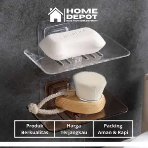 Tempat Sabun Batang Tempel Dinding Dengan Sticker Perekat Soap Holder 13 x 8 cm