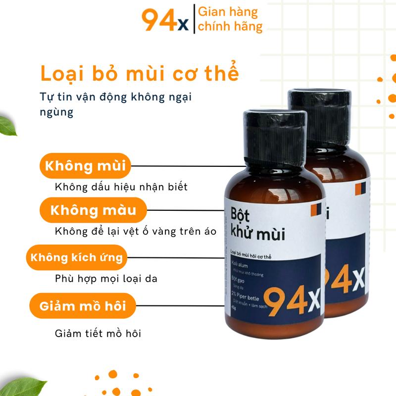 Product Introduction of [COMBO 3 LỌ BỘT KHỬ MÙI] Bột khử mùi hôi chân hôi nách 94x 42g/lọ phèn chua chưng cất khử mùi hồi chân giày dép ngăn ngừa mồ hôi khử mùi hiệu quả 24h 8