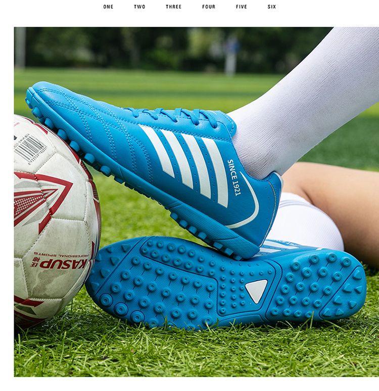 Product Introduction of Double Star Soccer Shoes Competition Special Adult Men Broken Spike Boys Primary School Girls Non-slip Training Professional Shoes Wear-resistant Slipper 22