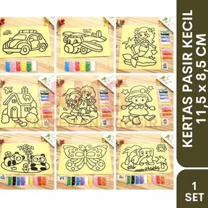 KERTAS MEWARNAI | LUKISAN PASIR UKURAN KECIL 11,5 x 8,5 CM / PCS