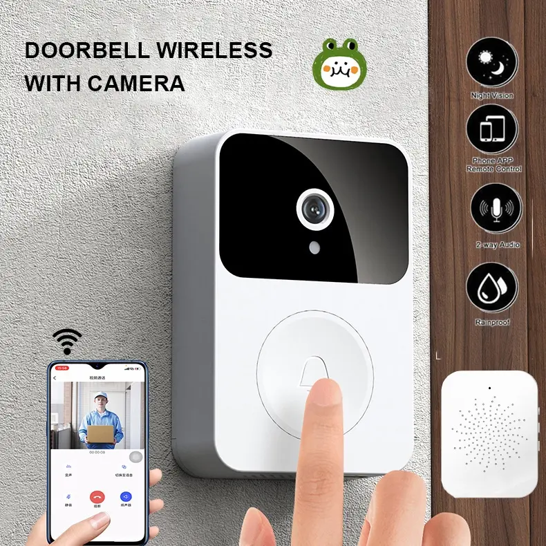X9 Video Doorbell Smart HD Waterproof Wireless Night Vision For Home Security Office
