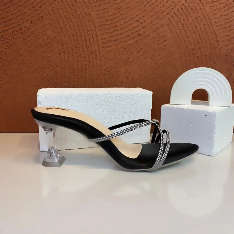 Embay Jihan Heels Wanita Terbaru Hak Kaca 7cm Sandal 2