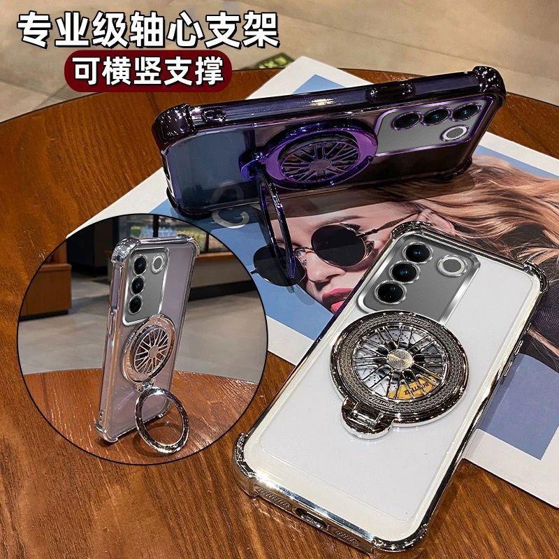 Product Introduction of Sarung Telefon, Untuk Vivo V27 Pro, V27 E, V27E, V27 5G, Perlindungan Kalis Kejutan, Penyaduran, Penyedutan Magnetik, Penuh Dengan Pendakap, Penutup Cangkang Lutsinar 4