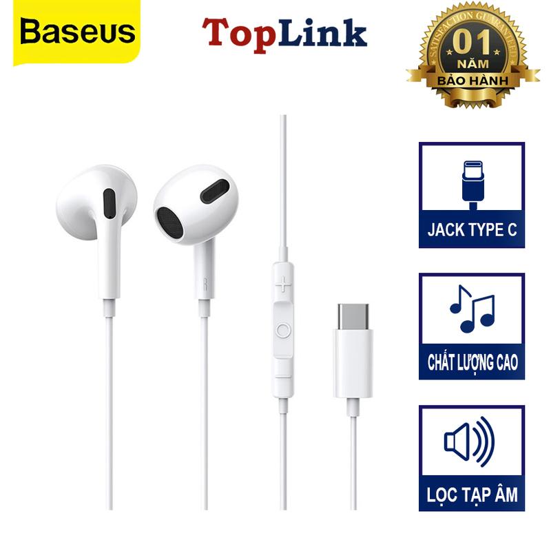  Tai Nghe Có Dây Có Mic g Type C Baseus C17 Âm Thanh HiFi Tương Thích Với Tất Cả Các Dòng Điện Thoại 