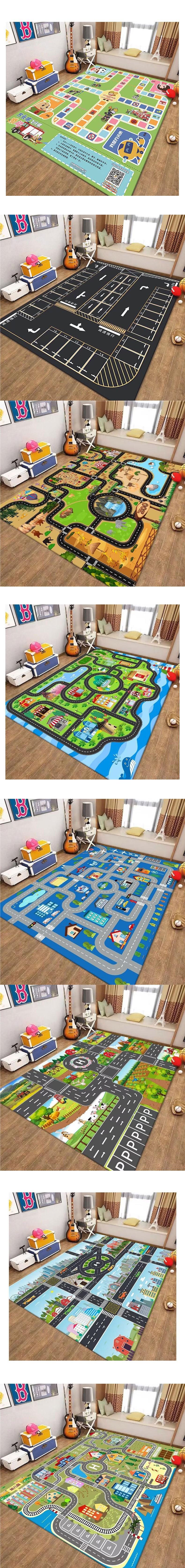 Product Introduction of Children's Carpet Parking Lot Climbing Pad Game Traffic Road Mat Early Education Kindergarten Carpet Wholesale 5