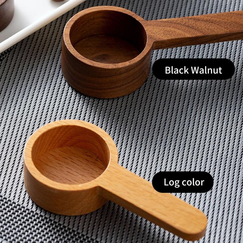 Random Color Wooden Coffee Measure Spoon, 1 Count Quantitative Spoon For Coffee Powder & Coffee Beans, Home Kitchen Tools Utensils 5