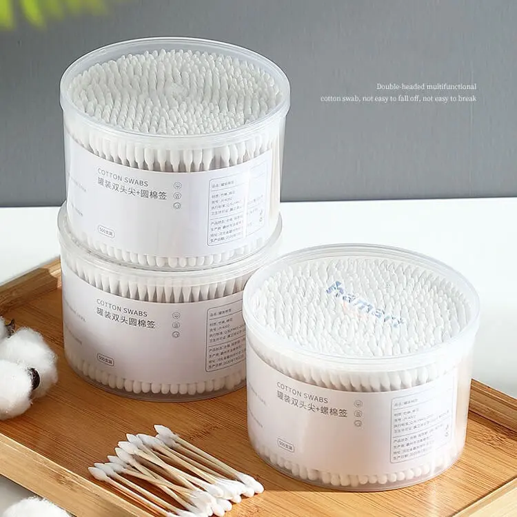 ￼(COMBO 3 HỘP)Hộp lớn 500 que tăm bông y tế, tăm bông trang điểm, spa, bông ngoáy tai que gỗ Cosmetic Lấy Ráy Tai