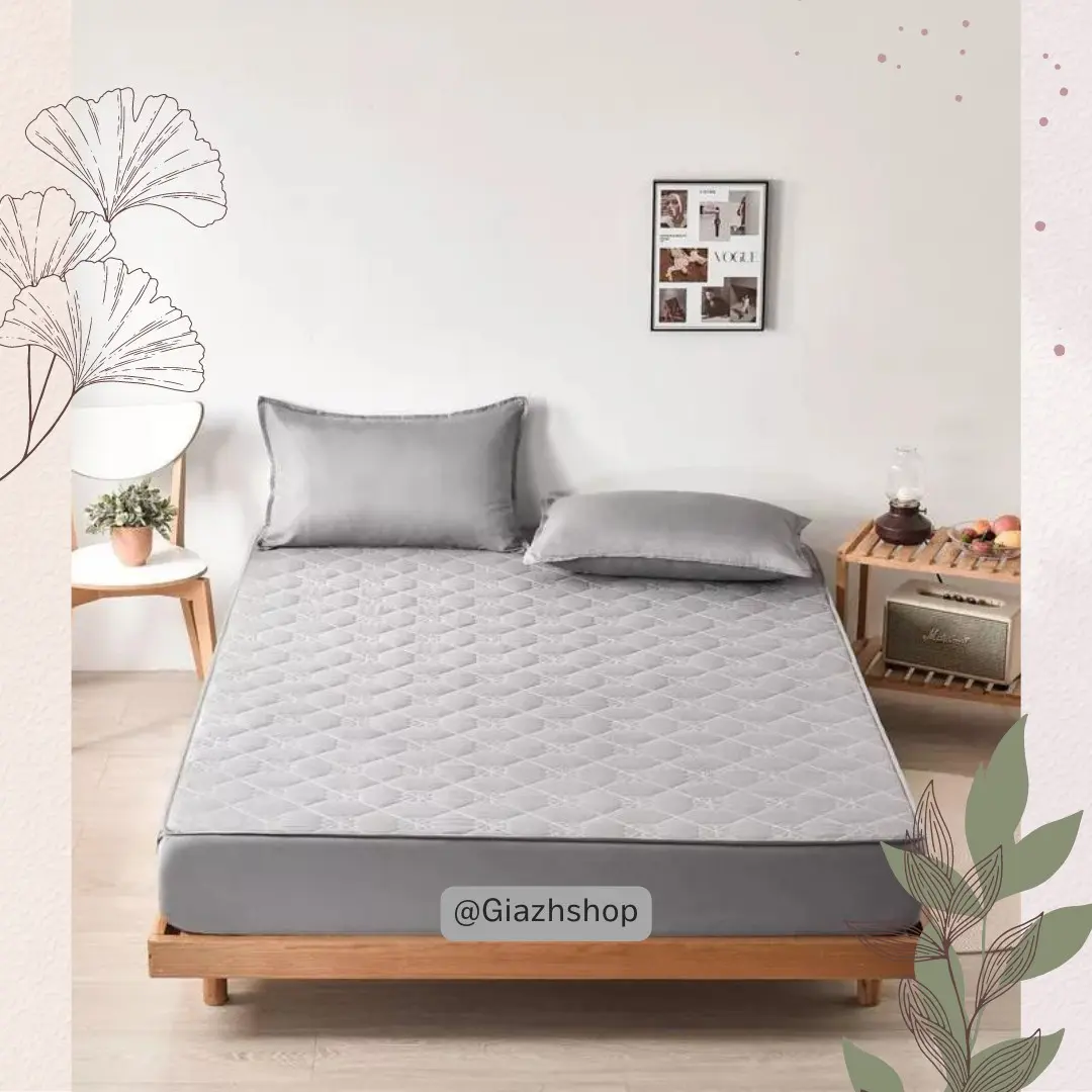 Sprei Anti Air WaterProof  Anti Ompol Anti Berantakan Protector Sprei Sultan Polos Ukuran 120x200 160x200 180x200 Sarung Bantal Sarung Guling Motif Premium Import Quality Anti Geser Karet Samping Nyaman Katun Elegand Tahan air King Size Bisa Dicuci