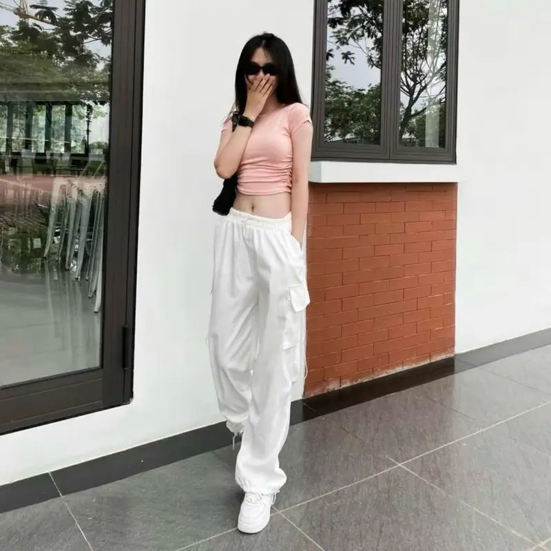 Combo 2 Quần Nữ KaKi Túi Hộp 4 Màu Chất Liệu Nữ Cao Cấp - Pants, Women quầnnỉ Nhung Kem 3