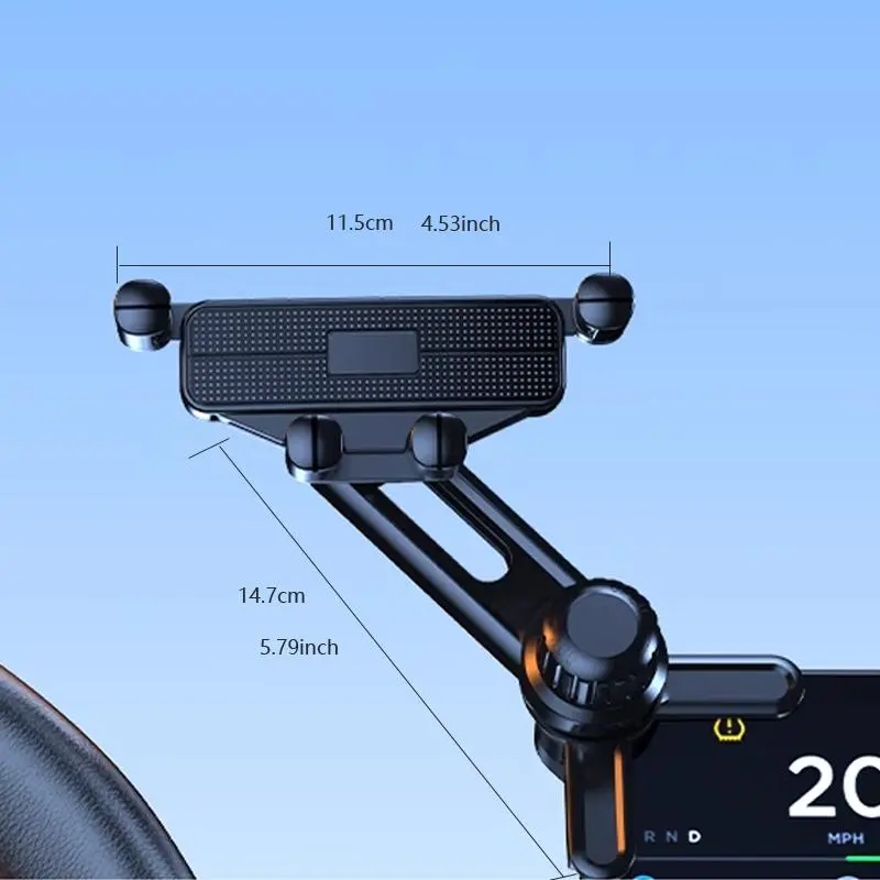 Car Phone Holder, Gravity Car Phone Holder, Central Control Navigation Screen Display Clip, Suitable for Car Screen Notebook Computer, Compatible with Most iPhone, Android & Smart Phones 1