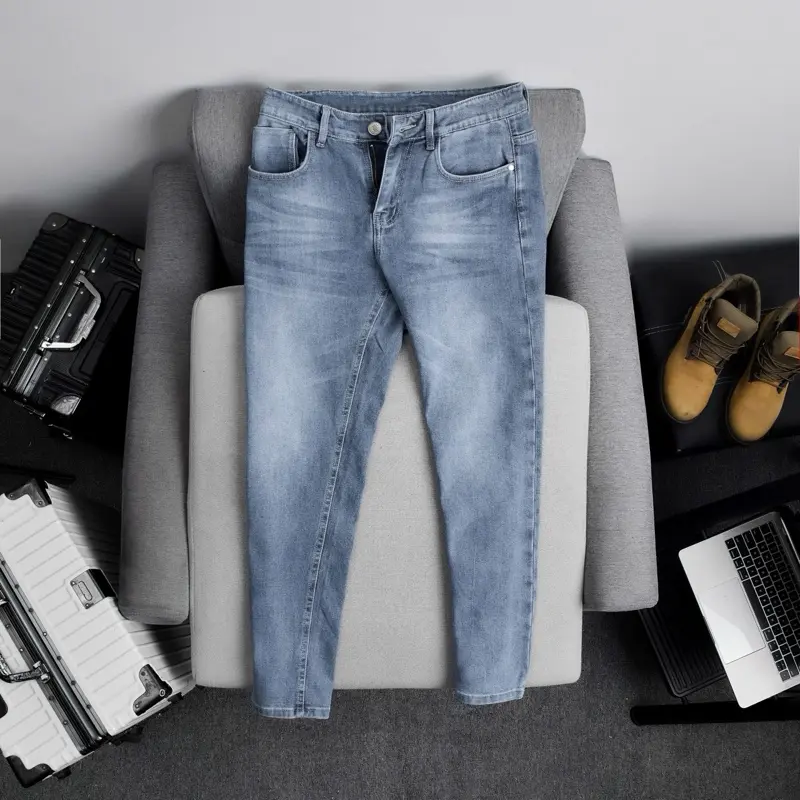 Quần jean nam mã xanh 2 fom slimfit ôm nhẹ woas thời trang sáng