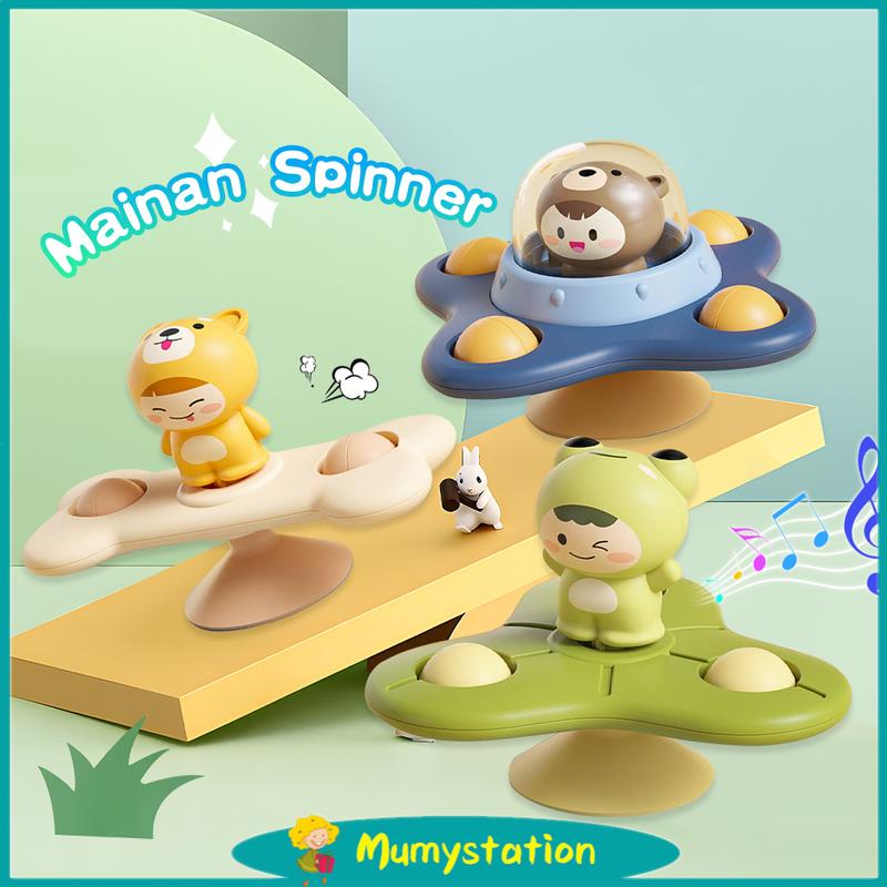 Mainan Edukasi Fidget Spinner Anak / Mainan Mandi Putar Genggam Rattle Sensor Motorik / Mainan Bayi 0