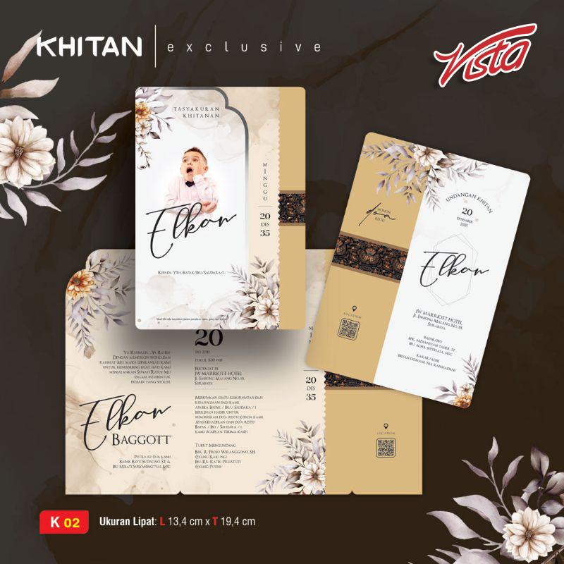 Undangan Pernikahan 100PCS Promo Undangan Khitan 02 KH-02 Ce Elegan Modern Paket Lengkap 100 PCS Gratis Label & Plastik - JanjiKita | Default