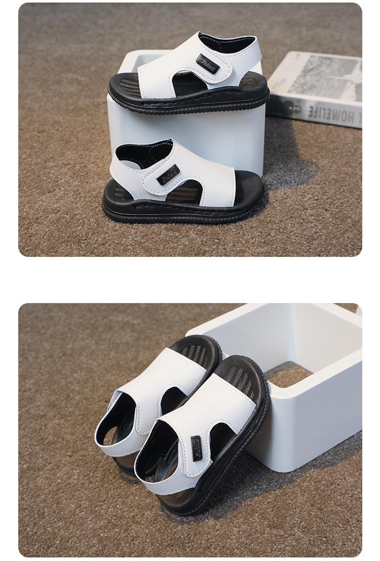 Product Introduction of Children's Sandals Boys 2023 New Summer Boys Children Soft Bottom Baby Non-Slip Open Toe Beach Shoes Online 11