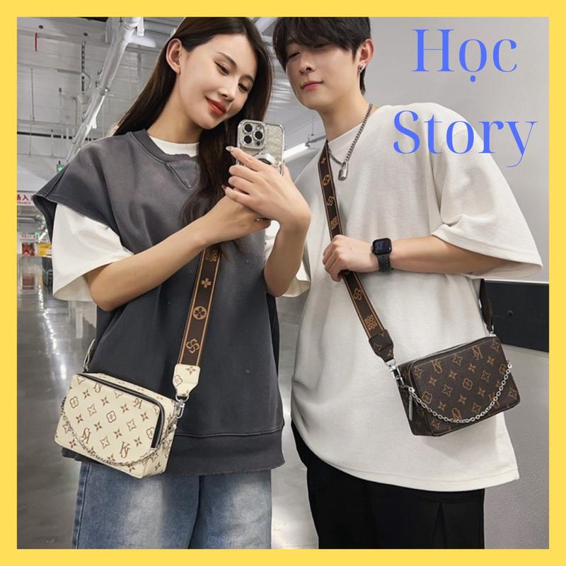 Túi đeo chéo dáng hộp from mềm chất liệu da pu thời trang xu hướng 2024 Nam Caro