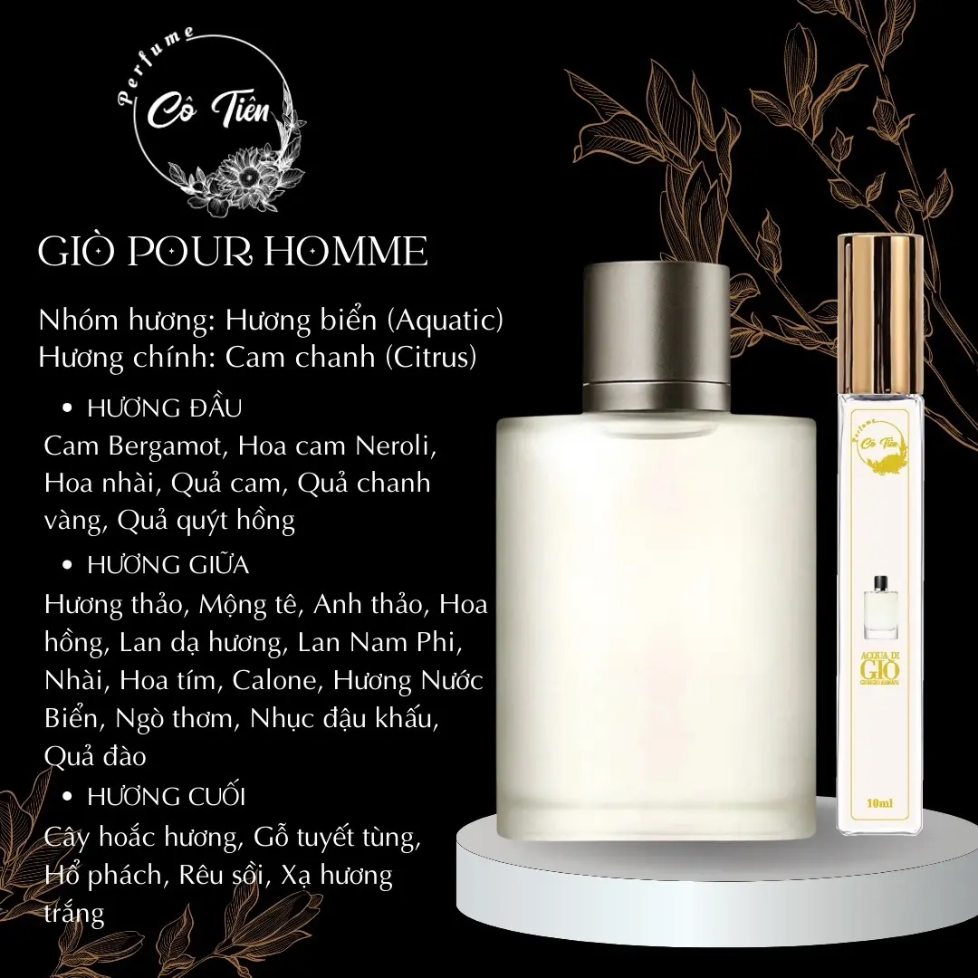 GIÒ TRẮNG 10ml- NƯỚC HOA NAM