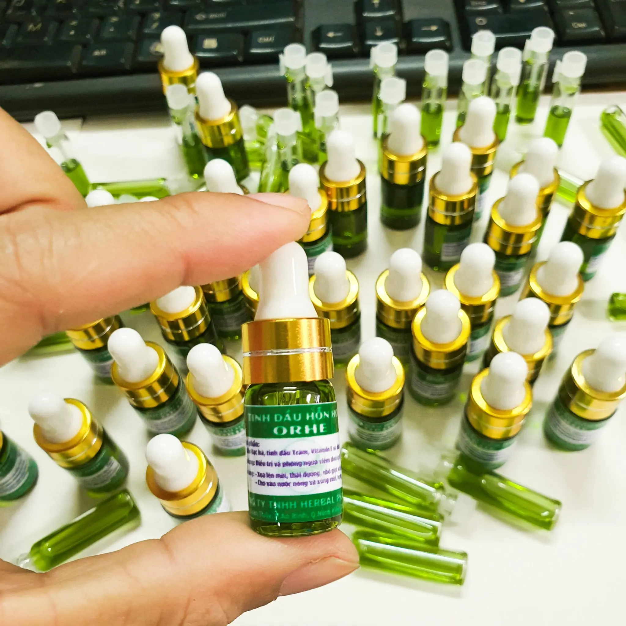 dầu xanh hỗn hợp ORHE 3ML xông khô, nhỏ khẩu trang