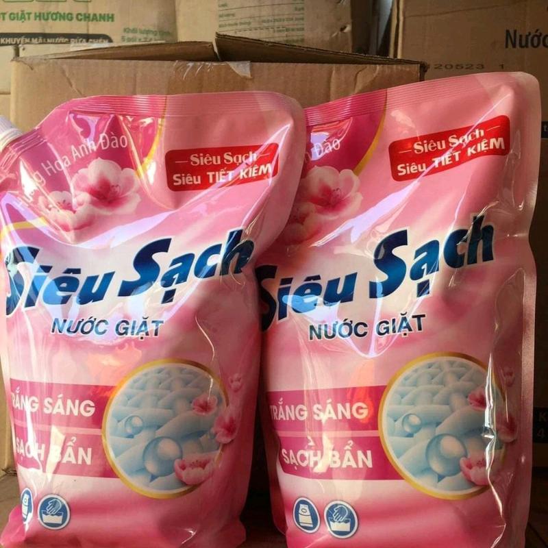 Nước giặt Lix hương Hoa Anh Đào (túi 2.4kg)  Làm Sạch Cho Bé 8