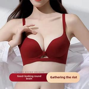 Áo Ngực Nữ, Liền Mạch, Không Gọng, Chống Chảy Xệ, Thiết Kế Thắt Nút Bướm, Mềm Mại Và Thoải Mái, Đẩy Ngực Nhỏ Thích Hợp, Tập Hợp, Đồ Lót