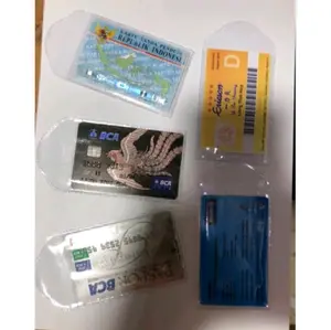 (10pcs) Sampul Cover Pelindung Kartu KTP ATM SIM ETOLL Asuransi