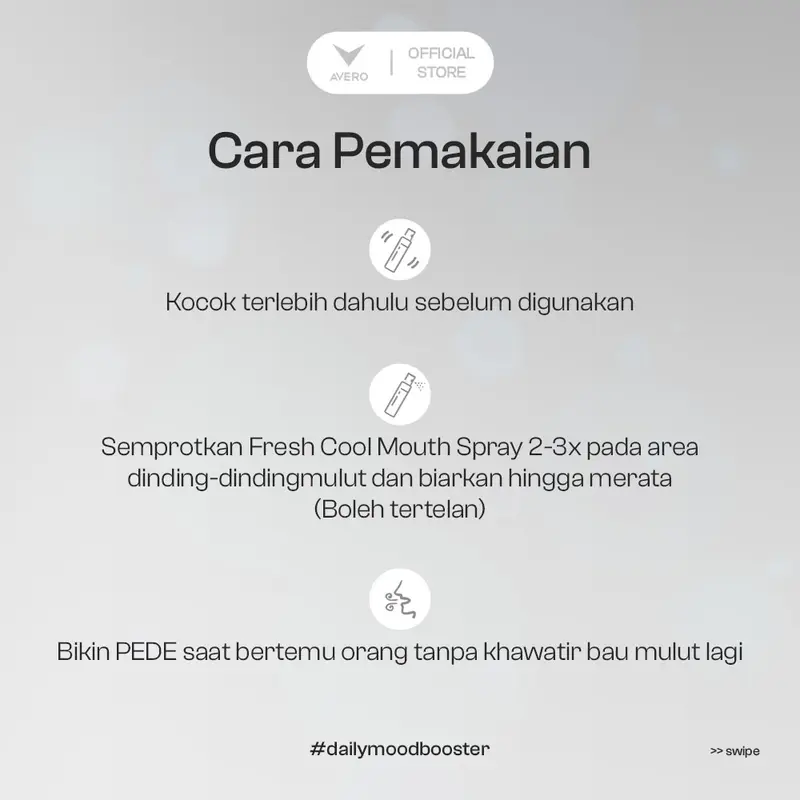 Avero Penyegar Mulut BPOM  & Halal 30ml - Sweet Gum Mouth Spray Buy 1 Free 1 6