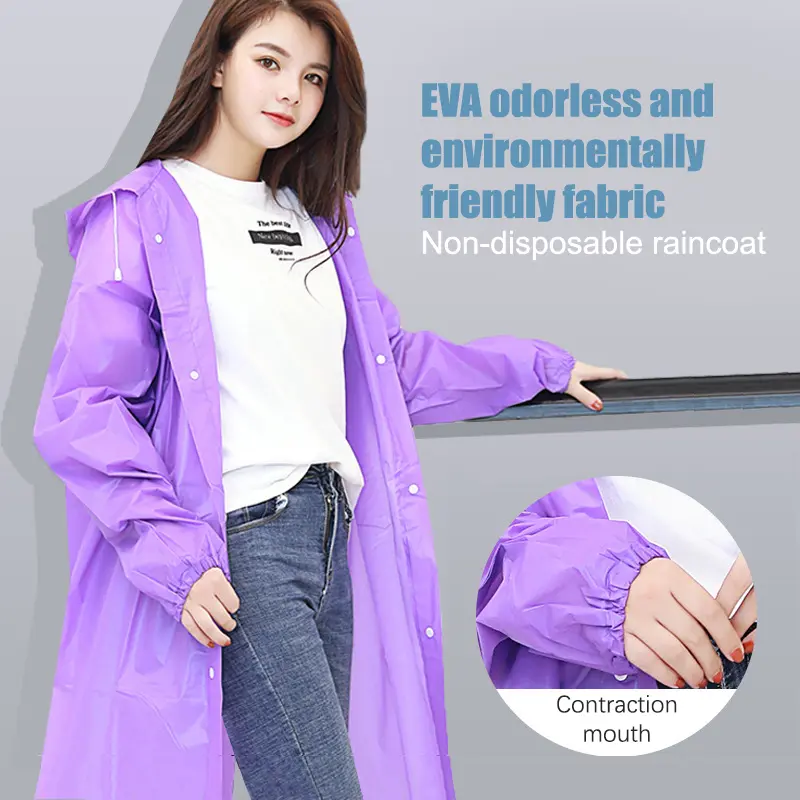 Áo Mưa Không Dùng Một Lần, Chất Liệu Eva, Dài Và Toàn Thân, Trong Suốt, Dày Dặn, Có Dây Đeo Miệng, Thích Hợp Cho Người Lớn, Lý Tưởng Cho Du Lịch