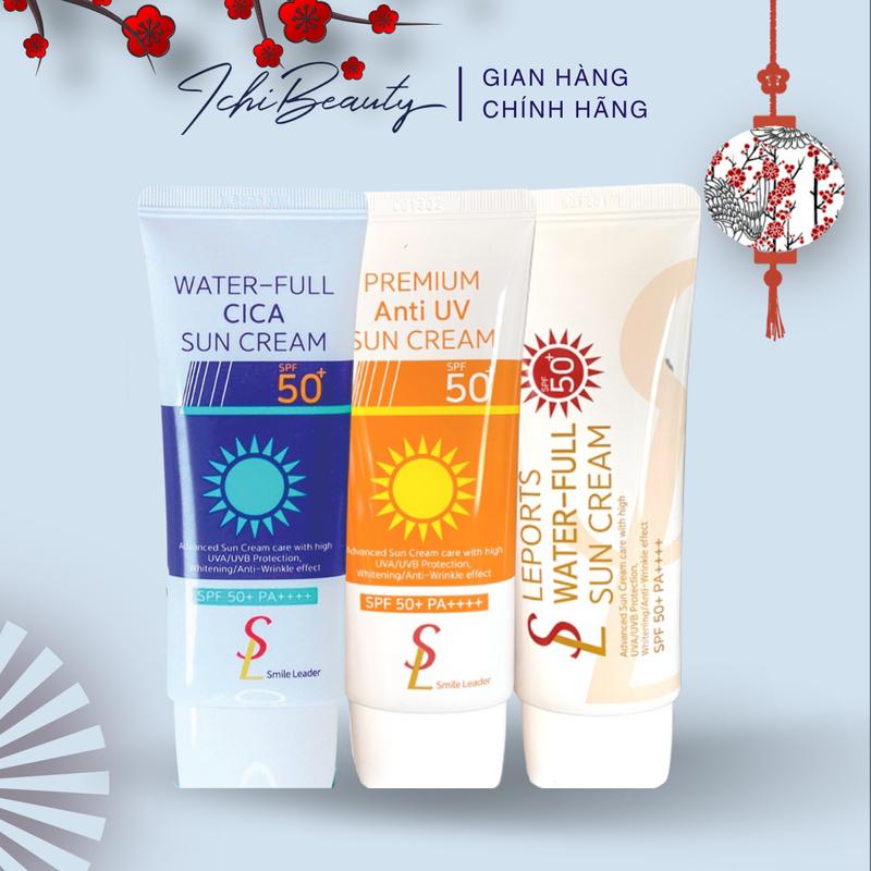 Kem chống nắng nâng tone SL Smile Leader Sun Cream kiềm dầu nâng tông Hàn Quốc 60ml IchiBeauty