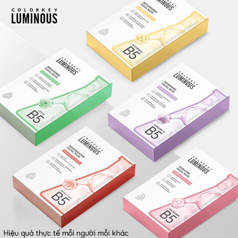 Mặt Nạ Giấy CLRKEY LUMINUS Vitamin B5 Hỗ Trợ Cấp Ẩm Làn Da/ Purifying Facial Mask Hỗ Trợ Giảm Dầu Và Mụn 10 miếng/hộp 4