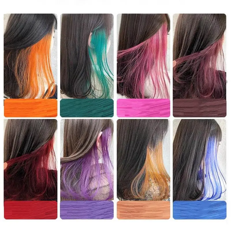 HIGHLIGHT WIG / HAIR CLIP RAMBUT PALSU WANITA ON / EXTENTION LURUS 50CM - 60CM tinsel  hair 1