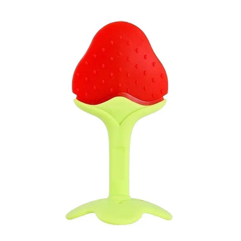 Baby Fruit Siliconec Teethers Kids Chew Tooth Toys Baby Dental Care Strengthening Tooth Newborn Teether Soothing Chew Toy 4