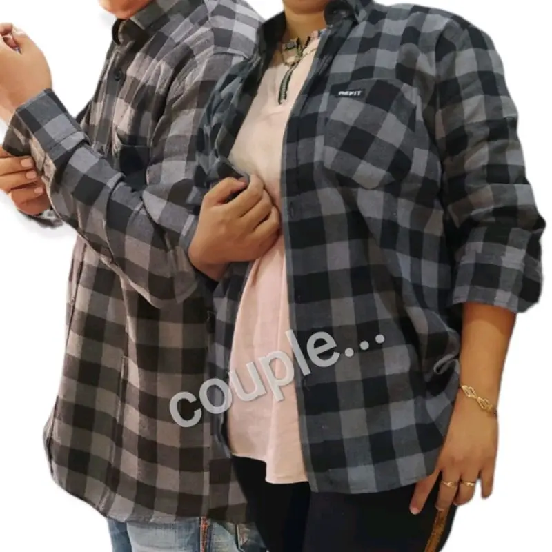 LINK CO  KEMEJA JUMBO ORIGINAL KUALITAS DISTRO YADI COLEXION KODE 101-115 Flannel Kain 1