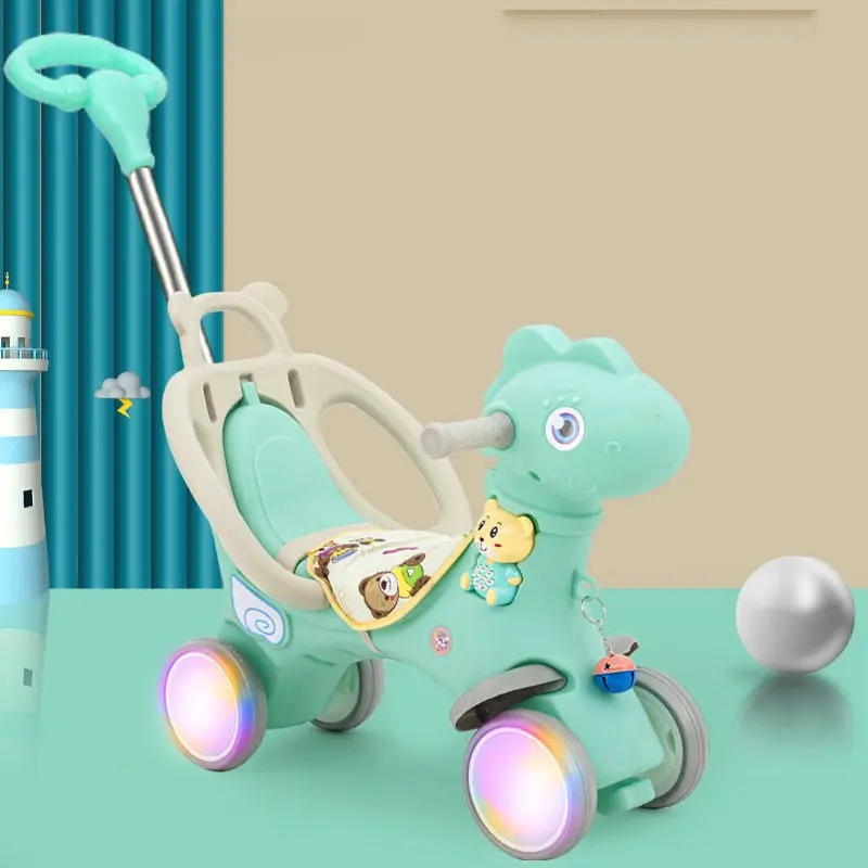 NGỰA BẬP BÊNH  - NGỰA CHÒI CHÂN CHO BÉ - CÓ NHẠC, CÓ ĐÈN NHẤP NHÁY Đồ Chơi Voi 3