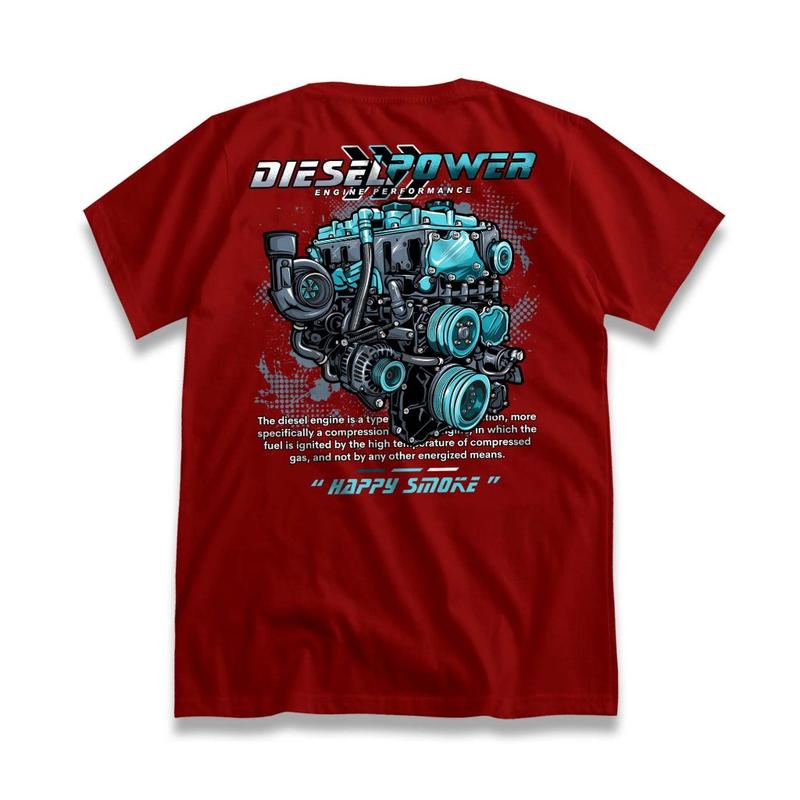 ARTAKAOS- Kaos Diesel Power Engine Turbo Machine Happy Smoke Baju Distro Mobil Racing Disel Gank Cumi Darat Tshirt Otomotif GBA3825 6