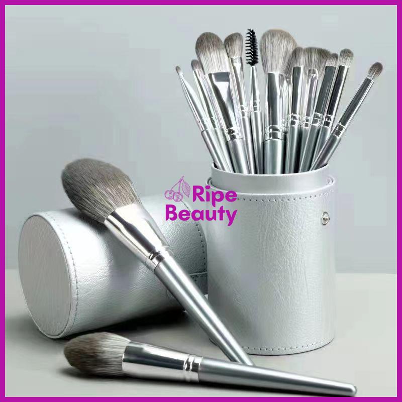 Bộ Cọ Trang Điểm 14 Cây Cọ Trang Điểm Cá Nhân Chuyên Nghiệp Đầu Lông Mềm Mại Kèm Cốc Bao Da tán