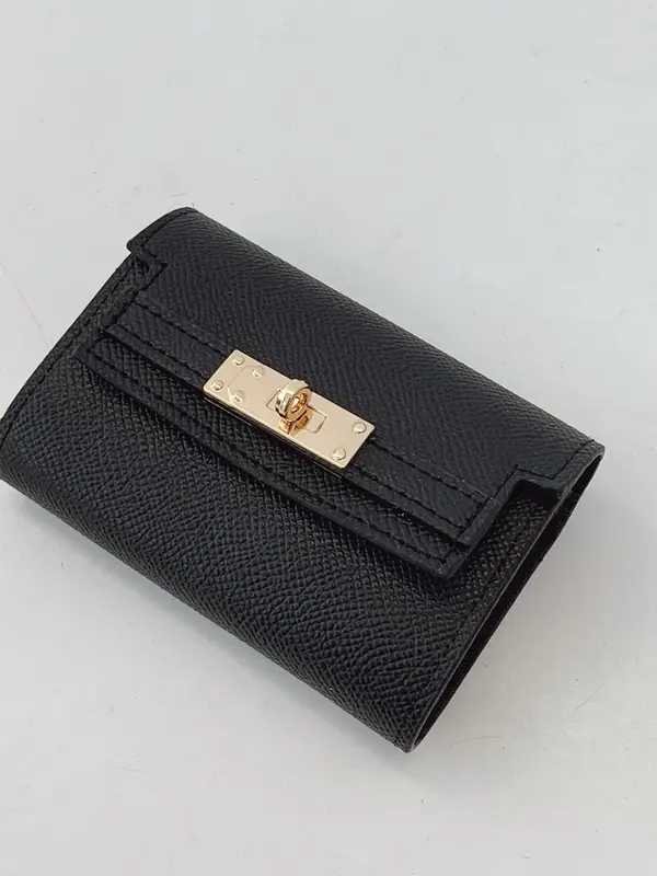 Women's Solid Color Litchi Embossed Wallet, Fashionable Multi Card Slot Wallet for Daily Used, Casual Trendy Versatile High-quality Daily Commuting Wallet 5