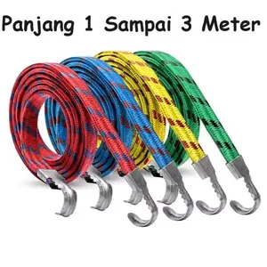 Tali gepeng bagasi motor 1.5M 2.5M tali bagasi barang karet pengikat elastis