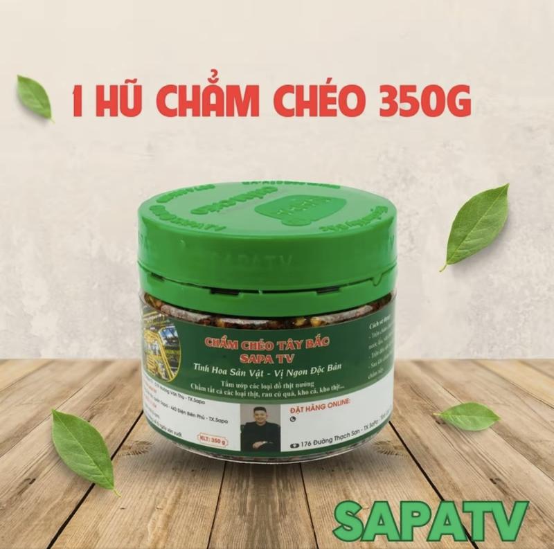 chẩm chéo Sapa TV - Đặc sản Tây Bắc, gia vị mắc khén, hạt dổi. Loại 350g. Cay thơm. chẳm cheotay cham cheo sapatv