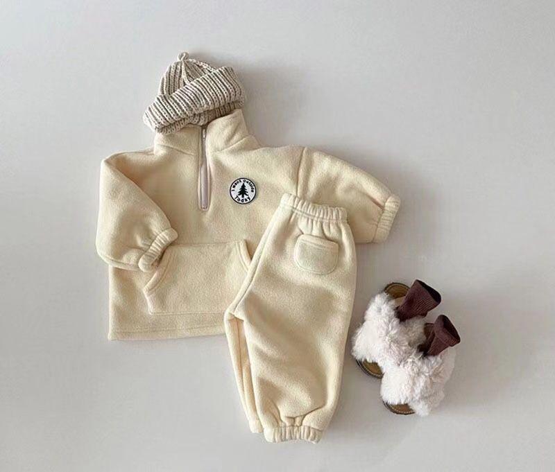 Product Introduction of Quần Áo Trẻ Em Trẻ Sơ Sinh Phong Cách Instagram Hàn Quốc, Lót Lông Cừu, Bộ Đồ Thời Trang Dày Dặn, Áo Len Cao Cổ Cho Mùa Thu Và Mùa Đông Của Trẻ Em, Quần Hai Mảnh 16