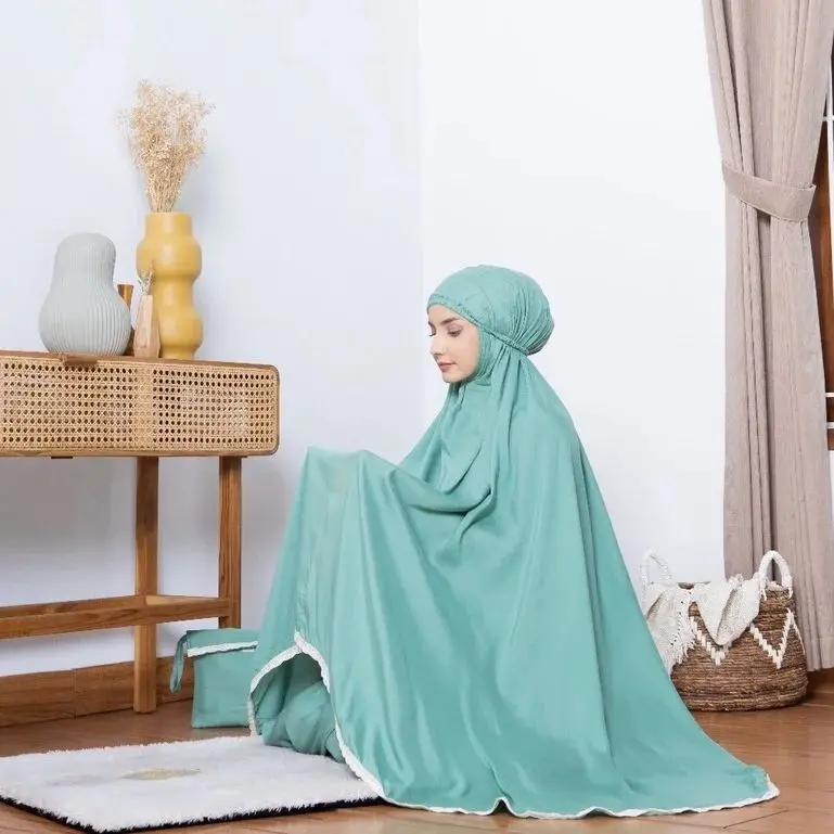 Mukena Traveling Hyget Polos Variasi Renda 3