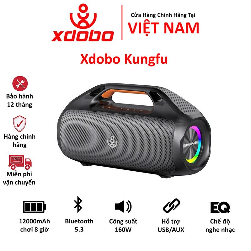 Loa Bluetooth 5.3 Xdobo Kungfu 160W Siêu Trầm, LED RGB, Hỗ Trợ Nghe Nhạc Qua BLT, USB, AUX Kết Nối TWS 2 Loa - Bảo hành chính hãng 12 tháng Củ Loa