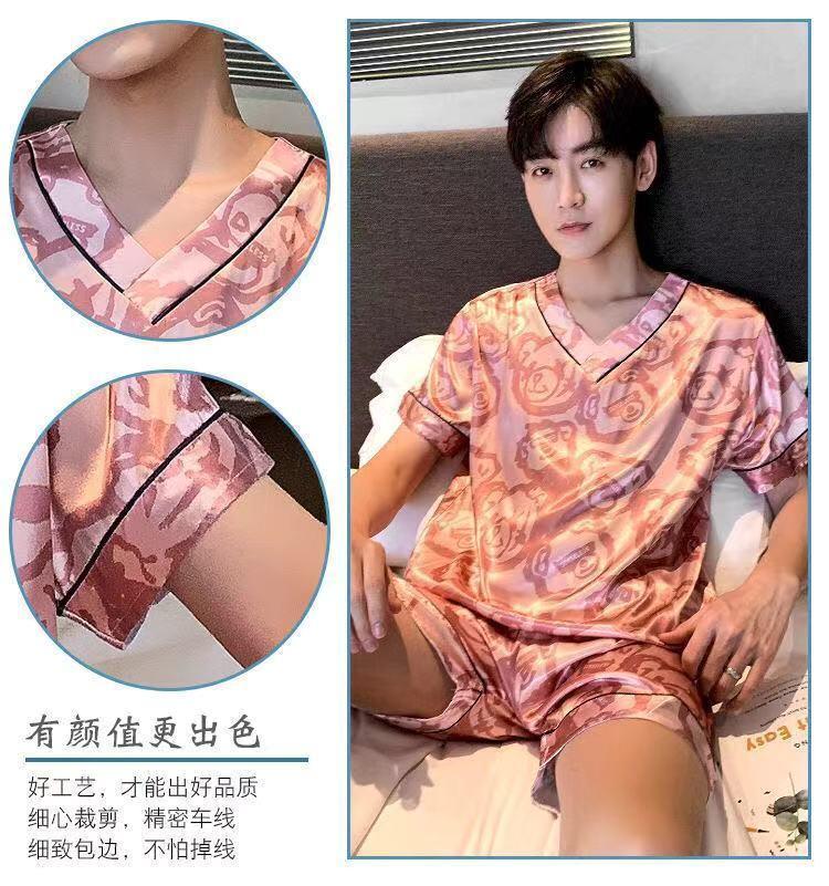 Product Introduction of Bộ Đồ Ngủ Nam Mùa hè, ngắn Tay, Giả Lụa, Lụa Lạnh Mỏng, Thường Ngày, Bộ Đồ Mặc Nhà Mùa Xuân Và Mùa Thu, Hàng Mới Về 2021, 2612 Đánh Giá Tích Cực 14