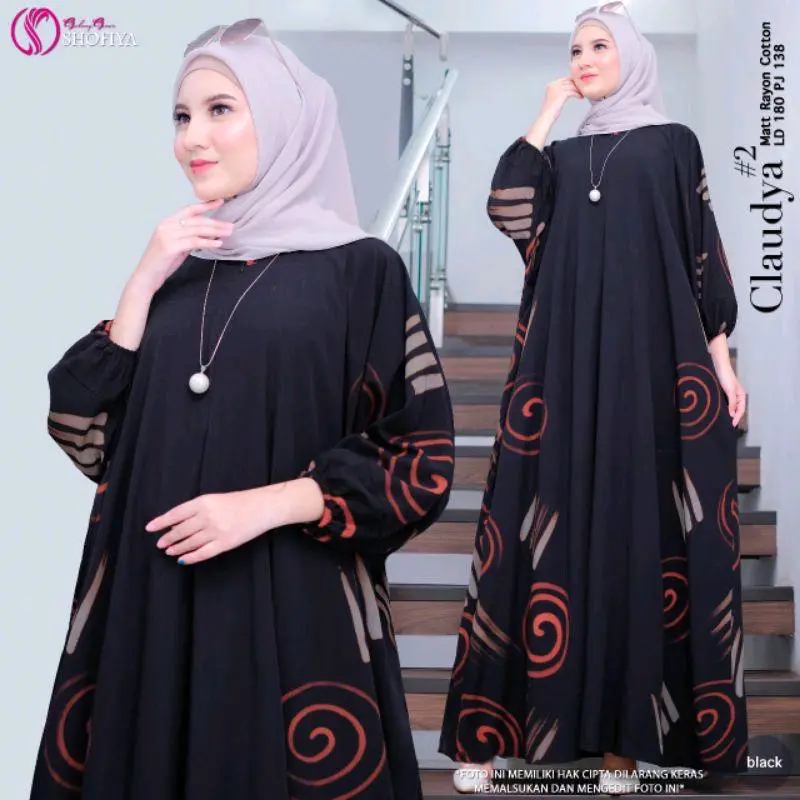 KAFTAN RAYON PREMIUM LD 170CM BUSUI MOTIF CLAUDYA