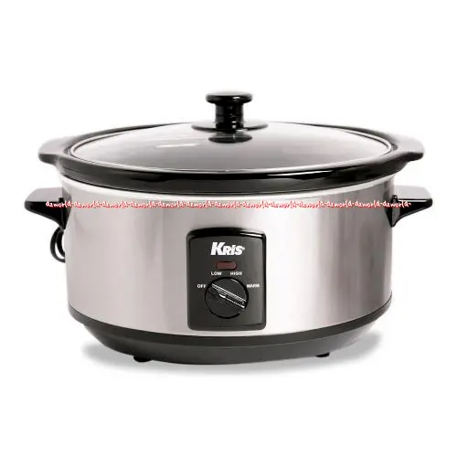 Kris Slow Cooker 3.5Liter Warna Silver Pemasak lambat Memiliki Tombol  Dapat Digunakan Mengatur Suhucrock Pot Krischer 3.5 L 4