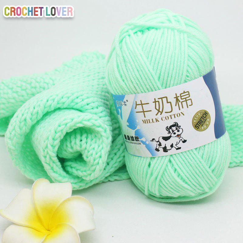 Milk Cotton Yarn 5 Ply 50g Smooth Milk Fiber Knitting Wool Crochet Yarn Milk Cotton Hand Knitted Yarn