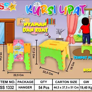 BANGKU  LIPAT PLASTIK MINI SS.1332 / BANGKU LANGKAH PORTABEL BANGKU  LIPAT UNTUK DEWASA ANAK ANAK