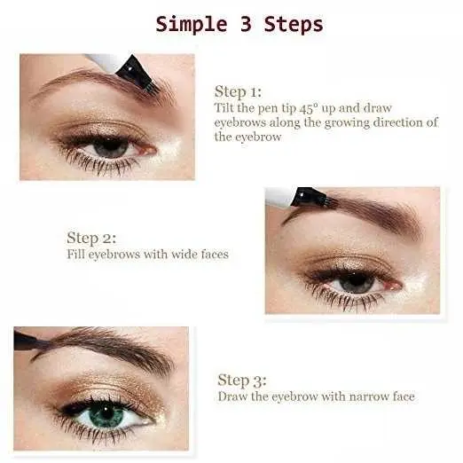 SUAKE Pensil Alis Microblading Eyebrow Tattoo Pen Waterproof - Y004 Kering Lasting 3