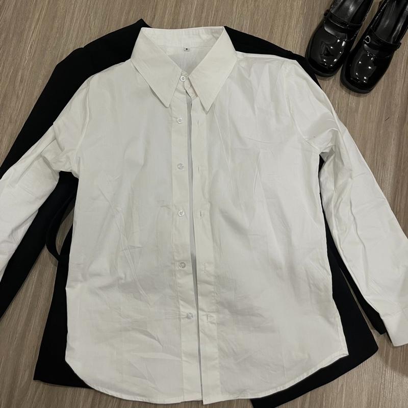 Áo sơ mi trắng lẻ cổ Đức Chililuu