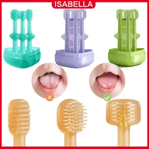 ISABELLA 3 in1 Pembersih Sikat Gigi Bayi / Infant Oral Care / Sikat Lidah Bayi Newborn Bpa Free / Perangkat Perawatan Mulut Bayi /Pembersih Mulut Bayi Silikon/BPA free sikat lidah bayi Alat Perawatan Mulut Bayi gigi silikon bayi Sikat pembersih lidah bayi