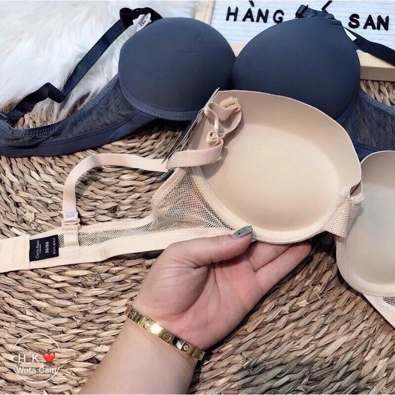 Áo lót có gọng K02 đệm dày 5 phân siêu nâng viền dây lưới thoáng mát sang chảnh cho nữ Women Bra Nhung 4
